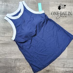 Aqua Eve Ribbed Padded Tankini Top Size L